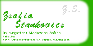 zsofia stankovics business card