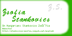 zsofia stankovics business card